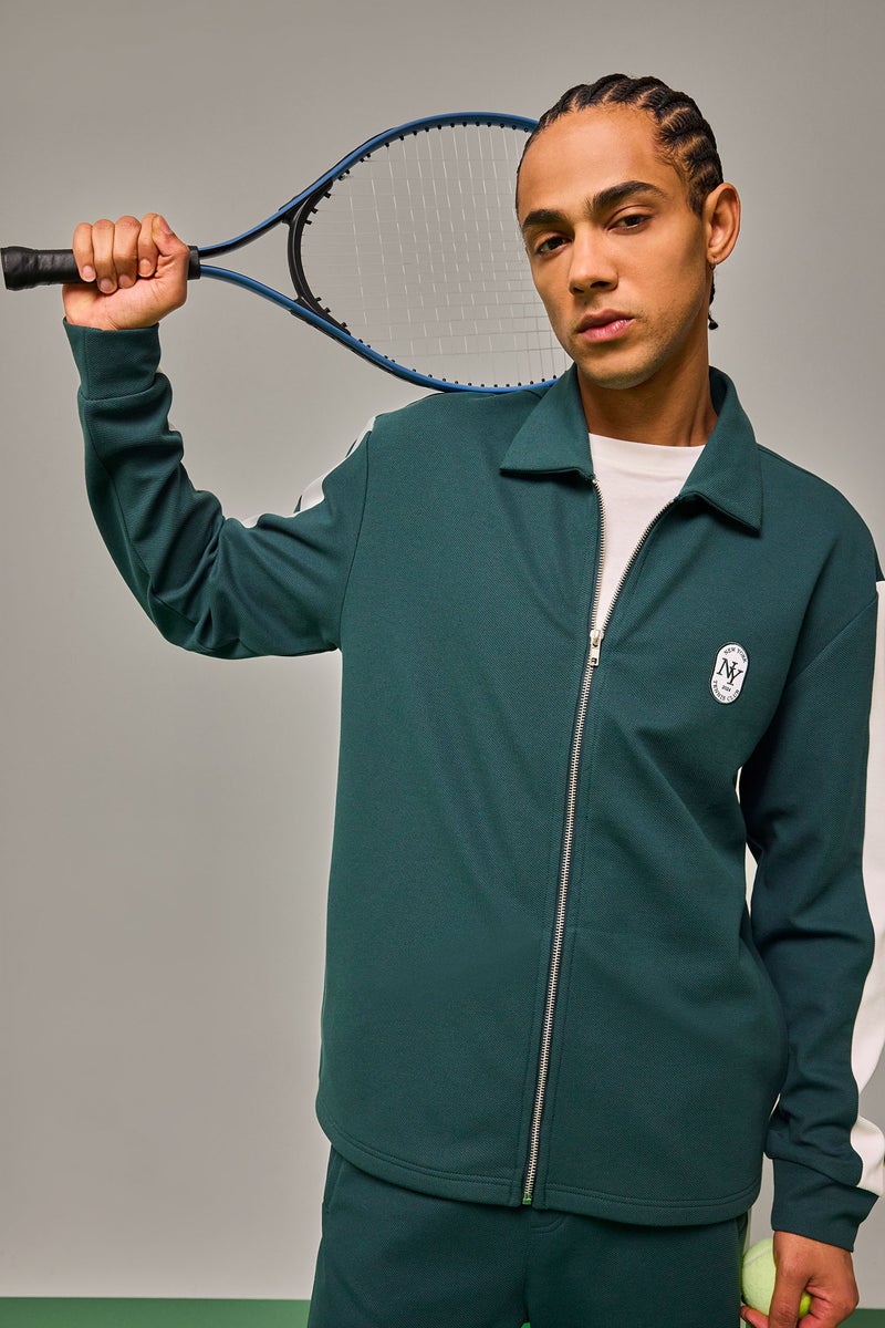 DeFacto Green Man Zip-Up Sweat-Shirt Casual - Image 3